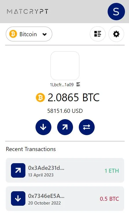 MatCrypt Wallet browser extension